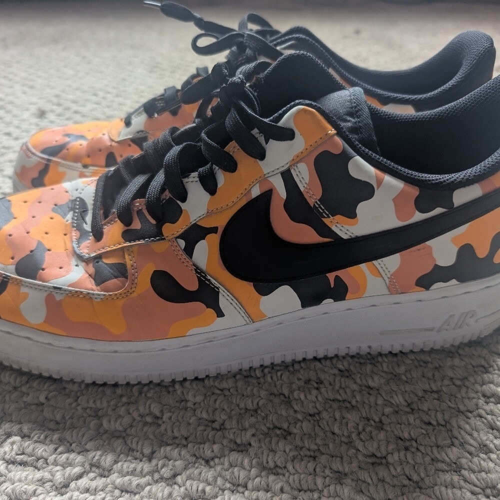 Nike Air Force 1‎ '07 LV8 Orange Camo 2017 Men's Size 13 NICE!